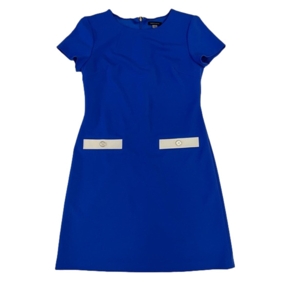 Tommy Hilfiger Dresses & Skirts - Woman’s Scuba Crepe 2 Pocket Cap Sleeve Cobalt & White 8 Dress by Tommy Hilfiger